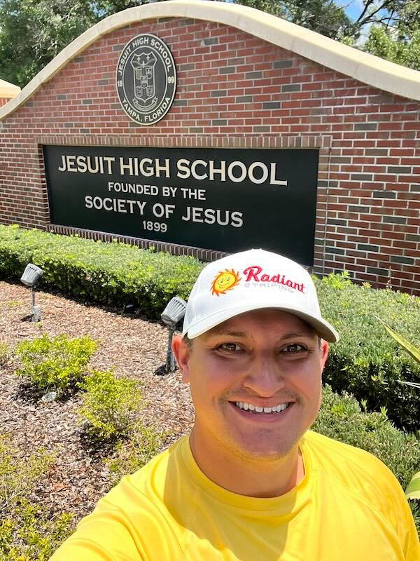 Radiant Striping at Jesuit High School